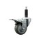Service Caster 3'' Gray Poly Swivel 1'' Expanding Stem Caster Total Lock Brake SCC-EXTTL20S314-PPUB-1 - alternate 1